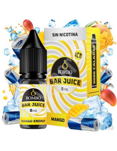 Mango Energy Ice 0mg Bar Juice by Bombo