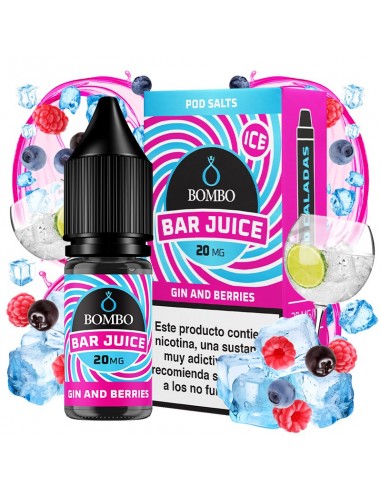 Gin & Berries Ice 10ml salt Bar Juice by Bombo