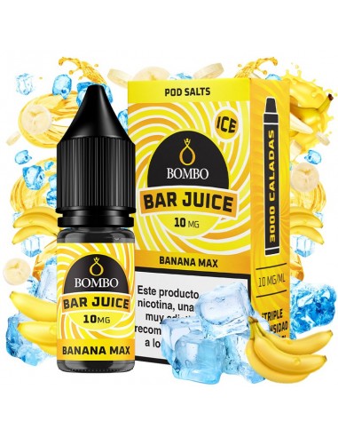 Banana Max Ice 10ml salt Bar Juice by Bombo