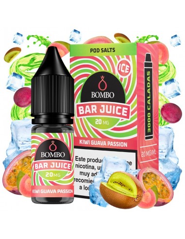 Kiwi Guava Passion Ice 0mg Bar Juice by Bombo