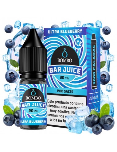 Ultra Blueberry Ice 10ml Bar Juice by Bombo