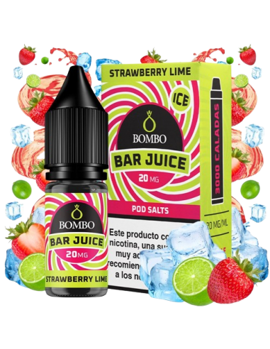 Strawberry Lime Ice 10ml Bar Juice by Bombo
