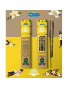 Varillas de incienso natural de vainilla Ullas, hechas a mano, con esencia relajante y embriagadora para meditación y bienestar.
