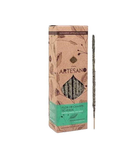 Varilla de Incienso Artesano Flor de Champa Te Verde