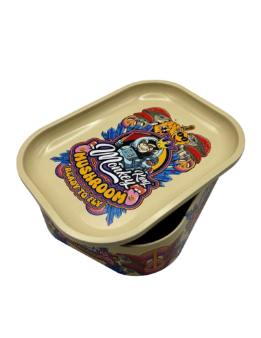 Bandeja Metal con Caja 18x14 cm Mushroom