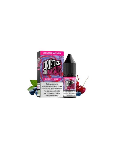 Botella Drifter Bar Salts Blueberry Cherry 10 ml de sabor arándano y cereza