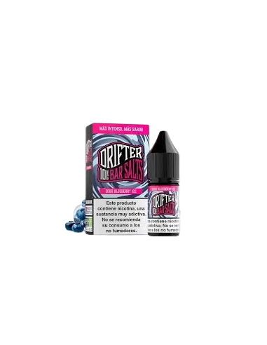 Botella Drifter Bar Salts Sour Blueberry Ice 10 ml con sabor arándano cítrico y hielo