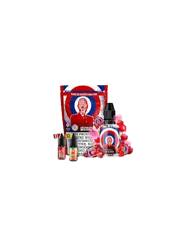 Pack Bubble Jack Salts 30 ml: sabor caramelo de fresa y chicle para pods, listo para preparar con Nikovaps