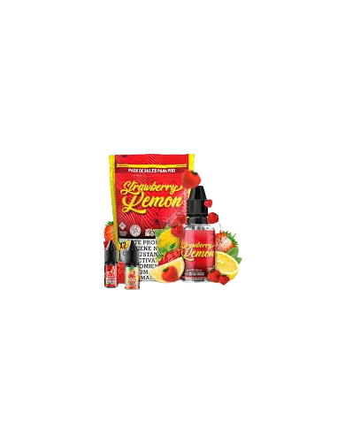 Pack Strawberry Lemon Salts 30 ml: fresa madura y limón ácido para pods, preparado con Niko-Vaps.