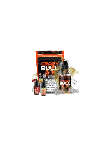 Oil4vap Crazy Bull Salts Pack 30ml, sabor cítricos y piña al estilo bebida energética para pods.