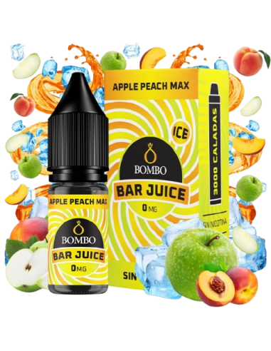 Líquido Apple Peach Max 10ml Bombo Bar Juice sabor manzana y melocotón intenso
