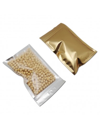 Bolsa zip Dorada 95 x 80 mm