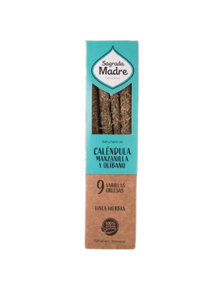 Varillas de Incienso Hierbas Caléndula, Manzanilla y Olíbano Sagrada Madre
